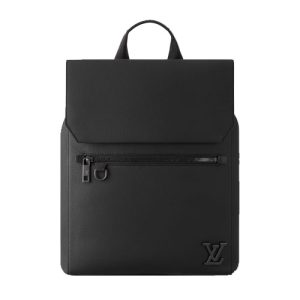 M21367 Louis Vuitton Fastline Backpack Men Black Cowhide Black leather