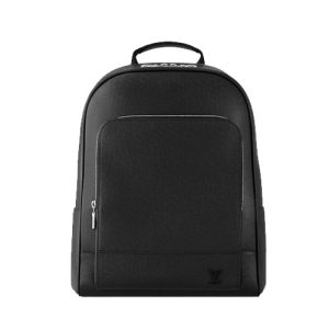 M30857 Louis Vuitton Adrian Men Black Leather Backpack